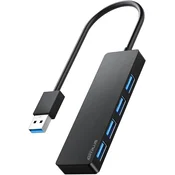 ANYPLUS USB 3.0 Hub, 4-portni prenosni razdelilnik, Mini USB