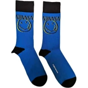 Nirvana Nogavice Inverse Happy Face Blue 40-45