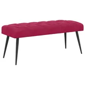 Vidaxl Klop s gumbnim oblazinjenjem Vinorodna rdeča 110 x 40 x 46 cm