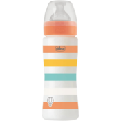 Chicco Flašica za bebe Well Being, 4m+, 330 ml, Šarena