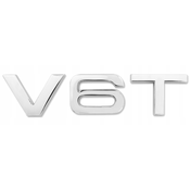 Audi Samolepilni emblem AUDI V6T značka 8,6x1,9 cm srebrna, (21215283)