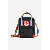 Torba Fjallraven Kanken Rainbow Sling boja: crna