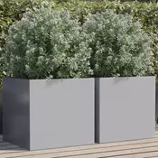 Sadilice 2 kom srebrne 49 x 47 x 46 cm od pocincanog celika