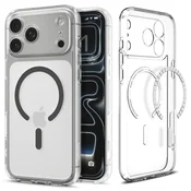 Spigen Ovitek MagSafe Ultra Hybrid za iPhone 17 Pro Max – prozorno siv