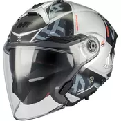 Otvorena motociklisticka kaciga MT Cosmo SV Arrow C2 sivo-crna