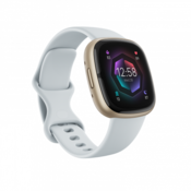 FITBIT Sense 2 zlato aluminium kućište-plavo zamagliti silikon remen