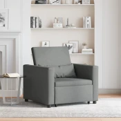 Sofa na razvlacenje Singl Tamno siva 90 x 165 x 87 cm tkanina