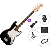 Fender Squier Sonic Bronco Bass LRL SET 2 Black Elektricna bas gitara