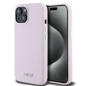 DKNY Etui DKNY Liquid Silicone Small Metal Logo MagSafe za iPhone 15/14/13 - roza