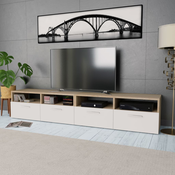 TV ormarici 2 kom konstruirano drvo 95x35x36 cm bijeli i hrast