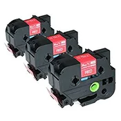 Komplet Brother TZe-465/TZ-465/PT/P-Touch 36mm kompatibilni trakovi (3) - bel izpis/rdeč trak
