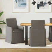 Trpezarijske stolice 2 pcs Svjetlosiva 57 x 67 x 95 cm