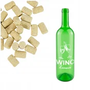 shumee 10x steklenice vina S POTISKOM 0,75l HOME WINE steklene steklenice ZELENE