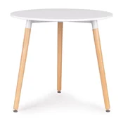 BOLZZ Trpezarijski sto Verona, Okrugli, 80cm, Beli