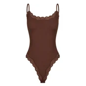 cfab Bodi Bodysuit String mit Lace rjava
