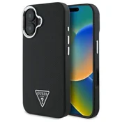 slomart Guess GUHMP16MPGTSPSK iPhone 16 Plus 6.7 črno/black trda torbica Grained Triangle MagSafe