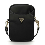 Originalna Guess torba Nylon Triangle za mobilne naprave do 8 inčev - črna