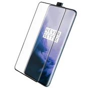 AVIZAR Kaljeno steklo OnePlus 7 Pro / 7T Pro, ukrivljena zašcita zaslona, 9H odporna, proti praskam in udarcem - prosojen crn obris, (20607235)