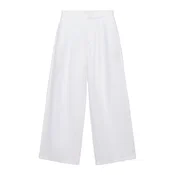 Pull&Bear Hlače z naborki bela