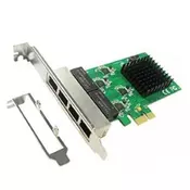E-GREEN PCI-Express kontroler 4-port Gigabit Ethernet