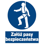 shumee ZNO-15 - Znak za varnost in zdravje pri delu, ki zahteva uporabo varnostnega pasu
