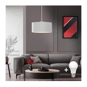 Eglo - LED Lestenec na vrvici TUNJA 1xE27/60W/230V bela