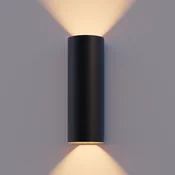 Zunanja stenska svetilka Calex LED okrogla, navzgor/navzdol, višina 23 cm, - Sodobni - črna - Aluminij