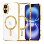 Ovitek Techsuit Luxury Crystal MagSafe za iPhone 16 - zlat