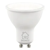 DELTACO SMART HOME LED Žarulja, GU10, WiFI 2.4GHz, 5W, 470lm, dimmable, 2700K-6500K, 220-240V, BIJEL