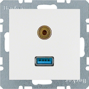 Berker Vtičnica Berker USB/3,5 mm avdio 3315391909, (20891107)