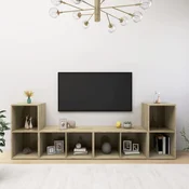 Greatstore TV omarice 4 kosi sonoma hrast 72x35x36,5 cm iverna plošča