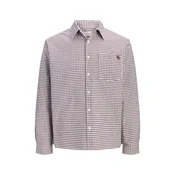 JACK & JONES Srajca Frederiksberg rjava/bela
