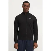 Pulover EA7 Emporio Armani moški, črna barva, PJVRZ.8NPM31