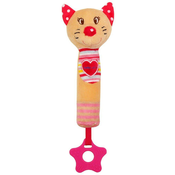 Plišana igračka zvečka Mačka - Pink