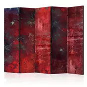 artgeist Paravan Red Concrete I, 5-Delni, Enostranski