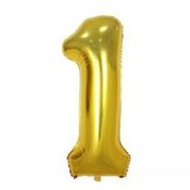 Baloni brojevi 1m folija - Zlatna, broj 1