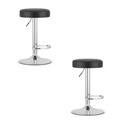 Brandless Hocker ROJST - črno eko usnje/kromiran podstavek x 2, (22060687)