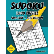 Sudoku: 1,000 Puzzles, 500 Easy and 500 Medium: Move Your Playing To The Next Level With This Two Level Sudoku Puzzle Book