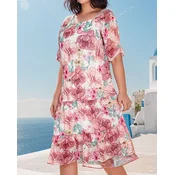Resti Womens floral oversize midi dress