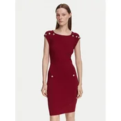 Guess Pletena obleka W6YK34 Z0969 Bordo rdeča Slim Fit