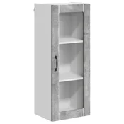 Vidaxl Stenski stekleni omarica LUCCA Betonsko siva 40 x 31 x 100 cm