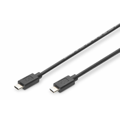 USB Type-C connection cable, type C M/M, 1.0m, 3A, 480MB, 2.0 Version, bl