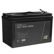 Green Cell LiFePO4 Battery 12V 12.8V 100Ah for photovoltaic system, campers and boats