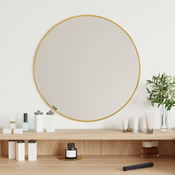 vidaXL Zidno ogledalo zlatno O 50 cm okruglo