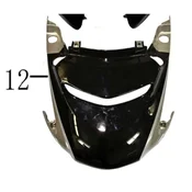 Centralni poklopac, crna 2004-19-00000 za skuter Motovene Roma S9C