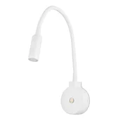 FARO BARCELONA Pixie LED stenska svetilka s fleksibilno roko, bela - spalnica - Sodobni - Kovina