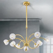 ORION Viseca lampa od olovnog kristala Maderno, zlatna, 69 cm - Dnevni boravak/blagovaonica - Dizajn - mat zlato, sjajno zlato, satin finiš - Metal