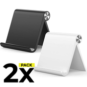 2PACK Z1 UNIVERSAL STAND HOLDER SMARTPHONE & TABLET WHITE + BLACK