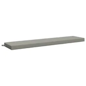 Vidaxl Blazina za klop SOEST 100% poliester Siva 180 x 40 x 8 cm