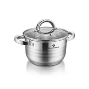 Kozica iz nerjavnega jekla s steklenim pokrovom Gourmet Line 20cm 3,8L 55769